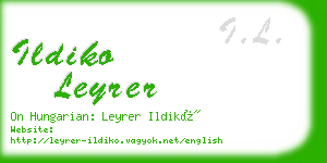 ildiko leyrer business card